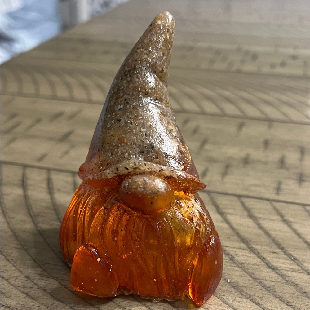Orange and Brown Gnome Figurine